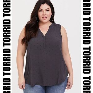 Torrid - Harper Swiss Dot Sleeveless Tunic Tank NWT